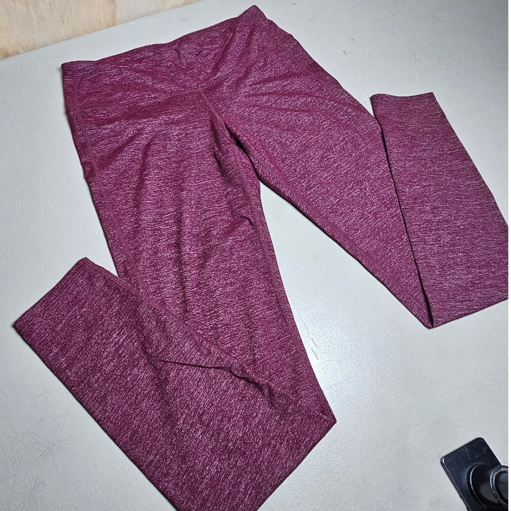 Athleta Heathered‎ Berry Pink High Rise Athletic Leggings Yoga Pants